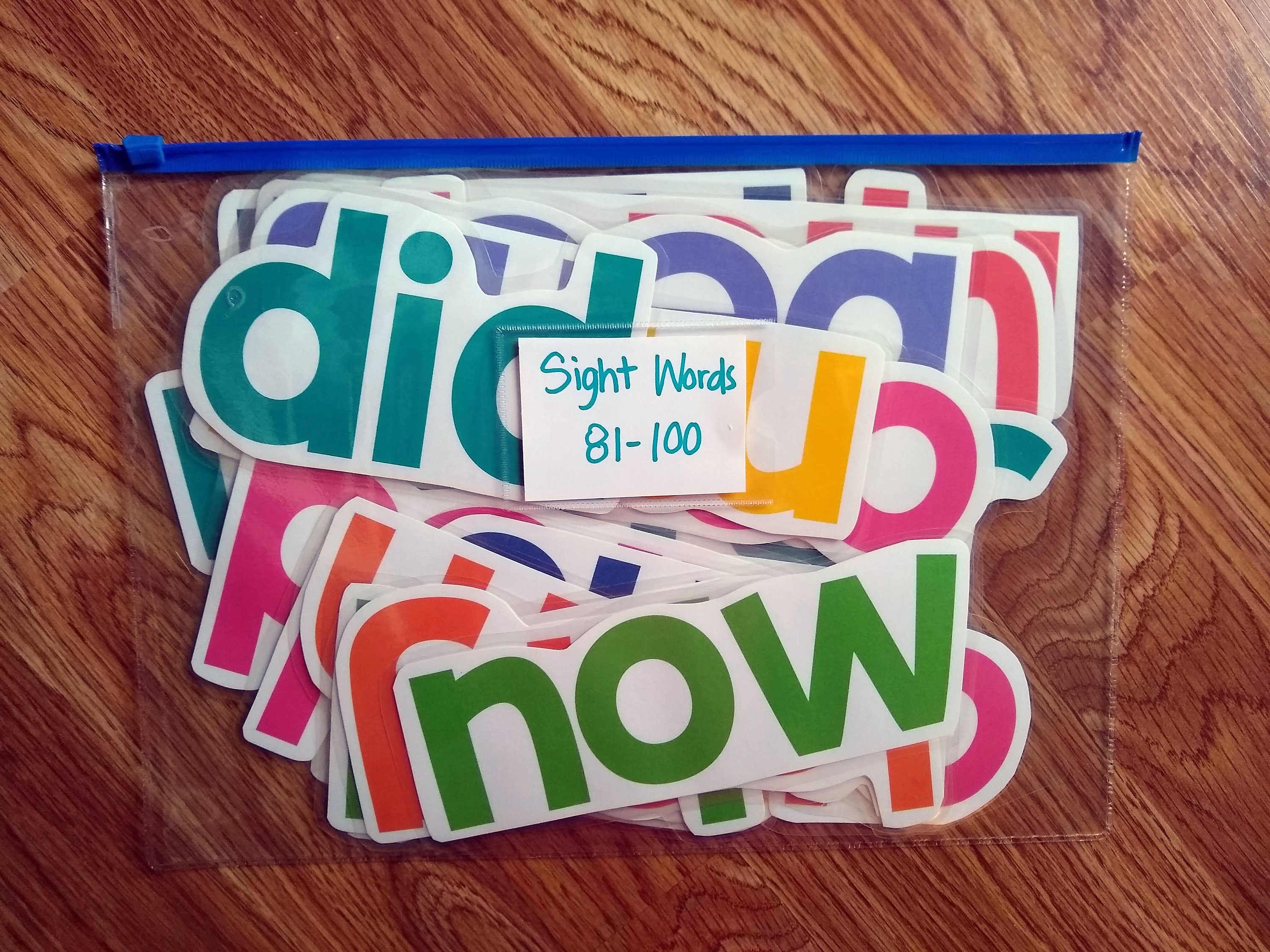 diy sight word flashcards