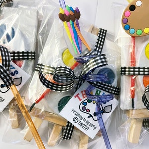 Paint Themed Premade Party Favor Bags | Pre-Filled Kids Favor Bags | Personalized Non-Candy, No Junk, Goodie/Treat Bags for Kids Parties