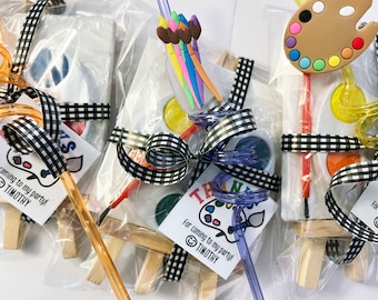 Paint Themed Premade Party Favor Bags | Pre-Filled Kids Favor Bags | Personalized Non-Candy, No Junk, Goodie/Treat Bags for Kids Parties