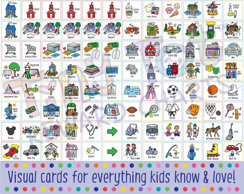 Weekly Visual Calendar Includes 264 Cards Etsy