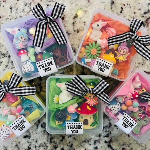 Recuerdos de fiesta prediseñados con temática de hadas / Bolsas de regalo infantiles prellenadas / Regalos/dulces/recuerdos personalizados para fiestas de té/jardín/princesas hadas para niñas