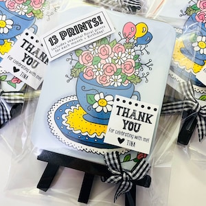 Flower Themed Premade Party Favor Bags Pre-Filled Girls Favor Bags Personalized Goodie/Treat/Favor Bags for Tea/Garden Parties, Showers image 2