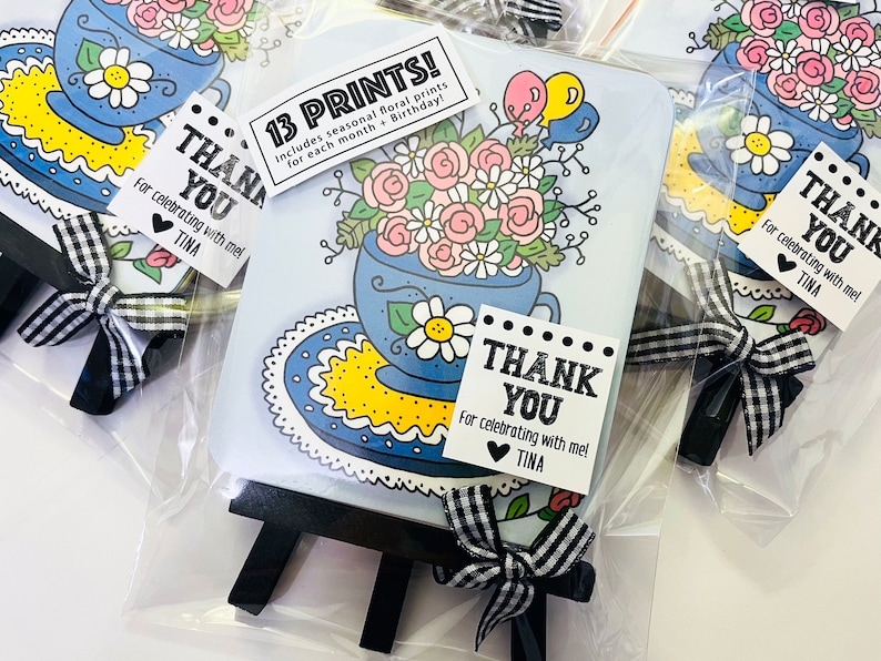 Flower Themed Premade Party Favor Bags Pre-Filled Girls Favor Bags Personalized Goodie/Treat/Favor Bags for Tea/Garden Parties, Showers image 2