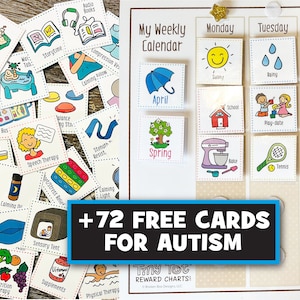 Autism Visual Routine Calendar & Communication Cards | Weekly Visual Calendar for Autism Resources/Spectrum/Special Needs, Picture/PEC Cards
