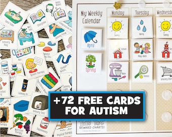 Autism Visual Routine Calendar & Communication Cards | Weekly Visual Calendar for Autism Resources/Spectrum/Special Needs, Picture/PEC Cards