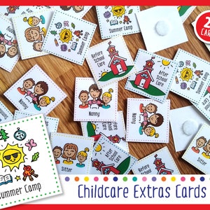 Extras de puericultura (cartões para calendário semanal)