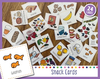 Juego de tarjetas de planificación de comidas para refrigerios