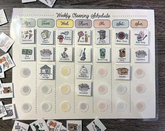 Wekelijks schoonmaakschema in één oogopslag