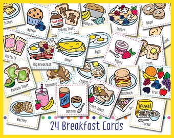 Breakfast Meal-Planning Cards Set (Printable Visual Cards)
