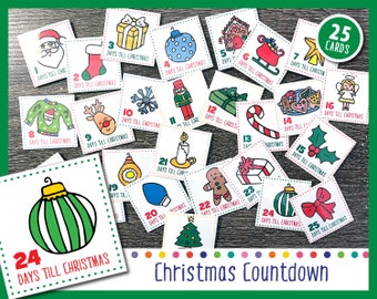 Christmas Countdown (Cards For Weekly Calendar)