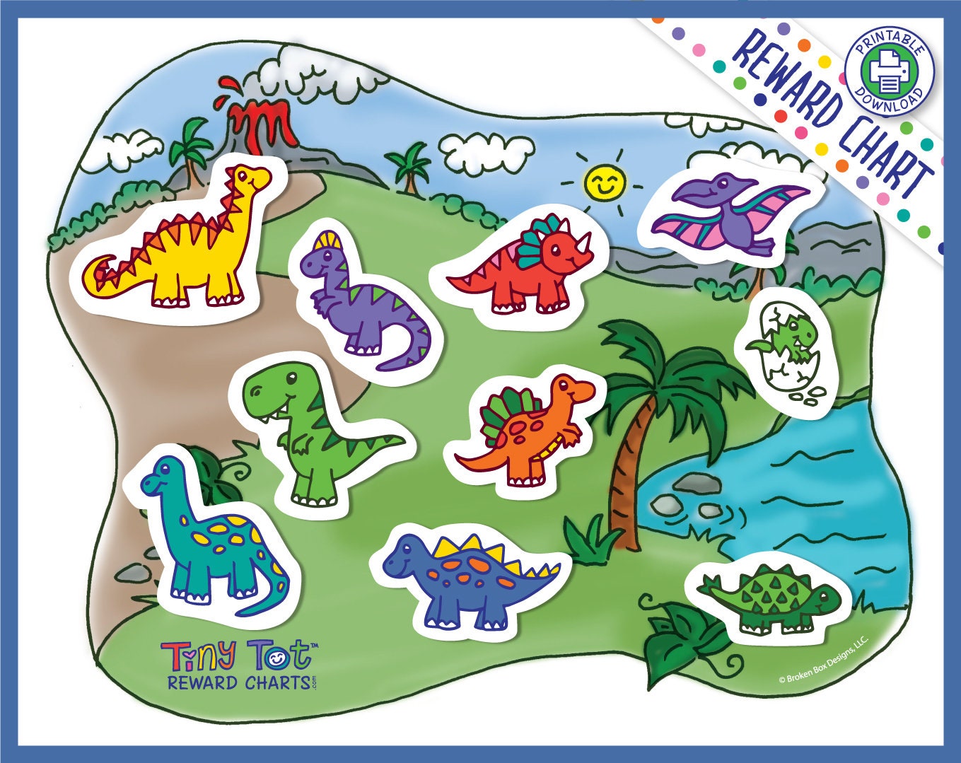 Dinosaur Sticker Chart Free Printable