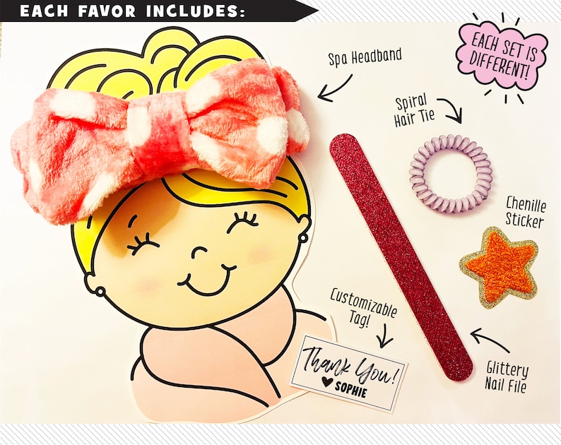 Spa Themed Premade Party Favor Bags | Pre-filled Kids Favor Bags ...