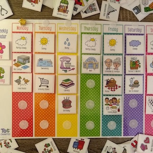 Weekly Visual Calendar includes 264 Cards - Etsy