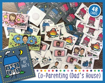 Co-Parenting - Dad's House (Cards For Weekly Calendar)