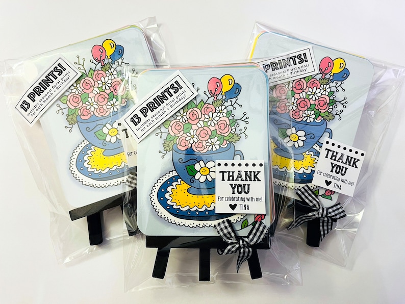 Flower Themed Premade Party Favor Bags Pre-Filled Girls Favor Bags Personalized Goodie/Treat/Favor Bags for Tea/Garden Parties, Showers image 1