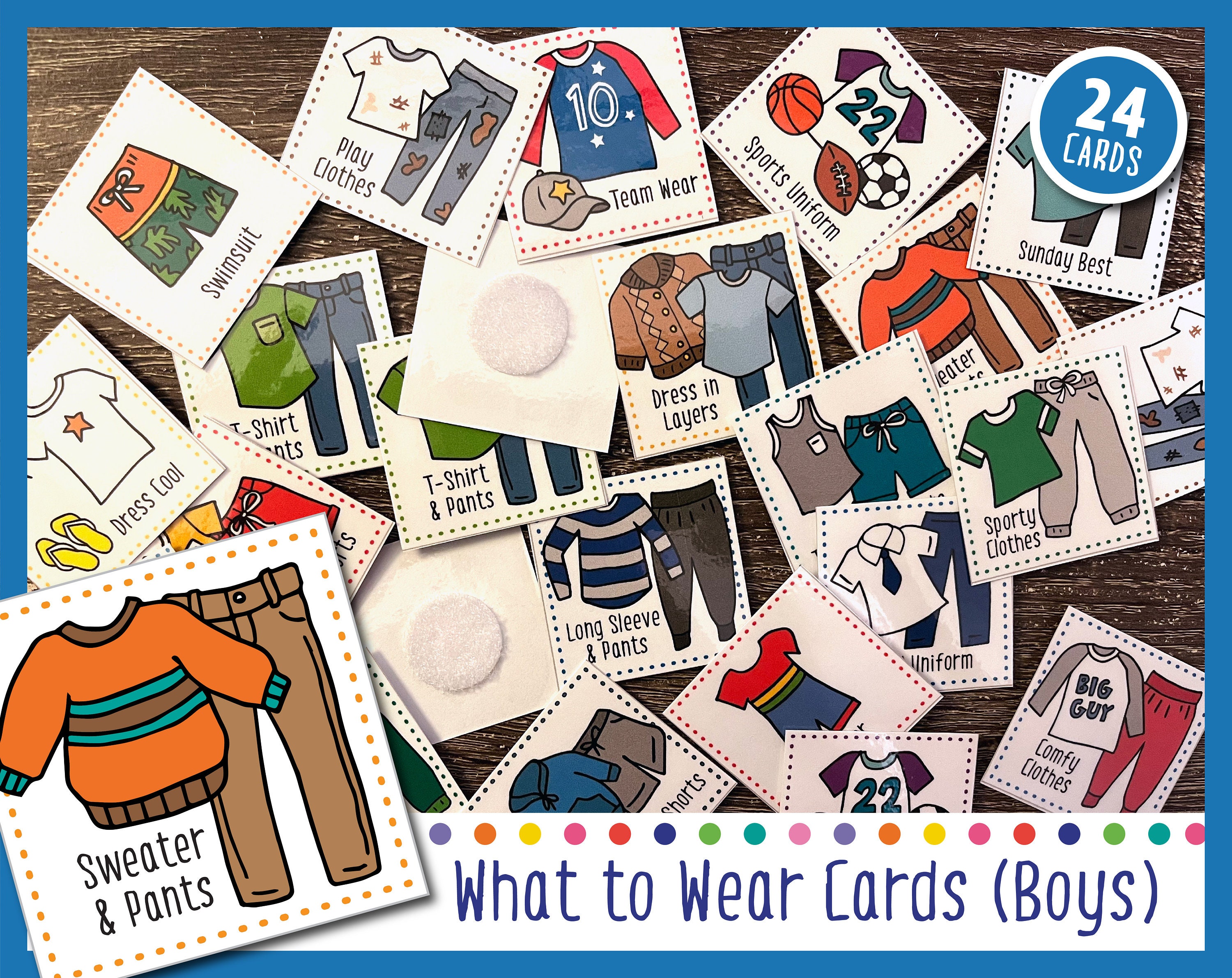 What to Wear Cards (Boys)