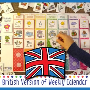 British Weekly Visual Calendar (Includes 288 Cards)