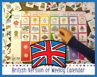 British Weekly Visual Calendar (Includes 288 Cards)