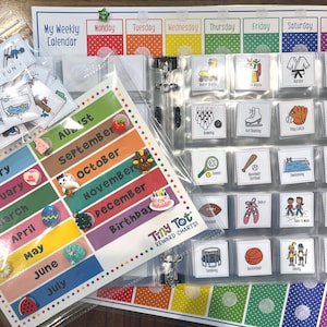Weekly Visual Calendar Deluxe Gift Set Bundle