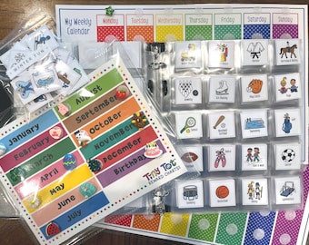 Weekly Visual Calendar Deluxe Gift Set Bundle