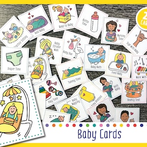 Visuele kaarten voor nieuwe baby | Visuele Routine Kaartenset voor Peuter/Kinderen/Autisme/ADHD Foto/PEC Routine Schema Wekelijkse Visuele Kalender Planner