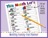 Monthly Family-Fun Planner Printable