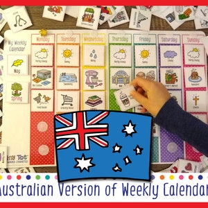 Australian Weekly Visual Calendar (Includes 288 Cards)