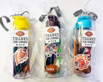 Gastgeschenke für Fußball-Partys | Vorgefertigte Gastgeschenke für Kindergeburtstage mit Fußballmotiven | Personalisierte Geschenktüten (ohne Süßigkeiten) für Kinderpartys/Fußballmannschaften