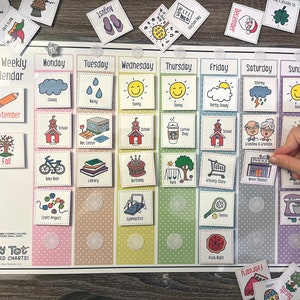 Pastel Weekly Visual Calendar (Includes 264 Cards)
