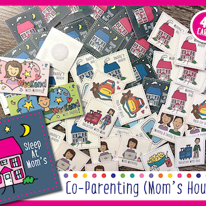 Co-Parenting Mom's House Cards For Weekly Calendar image 1