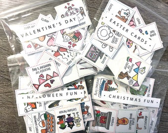 Lot de 96 cartes amusantes pour les fêtes (Noël, Halloween, Saint-Valentin, Pâques)