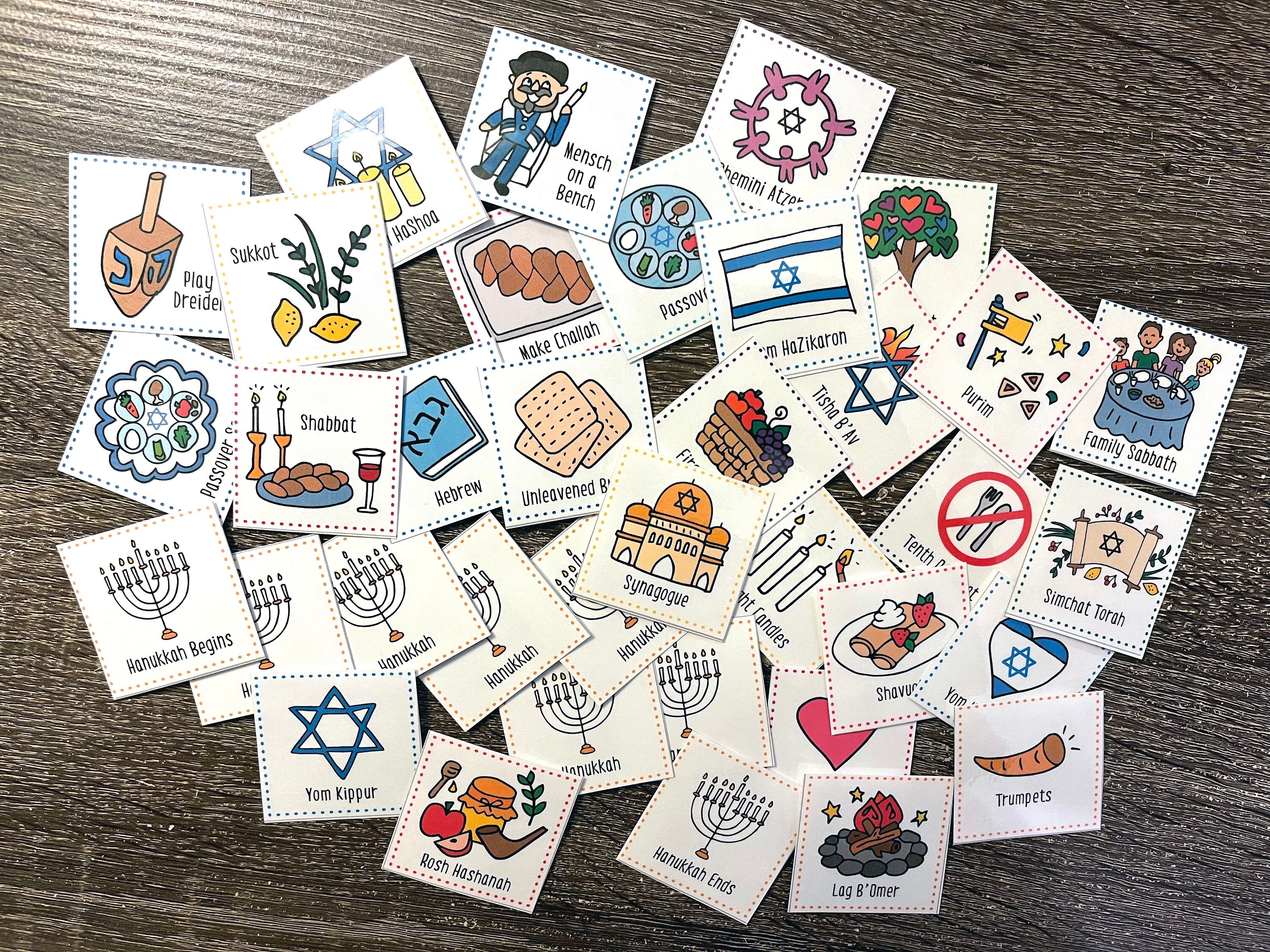 Jewish Visual Calendar & Activity Cards | Weekly Visual Calendar for ...