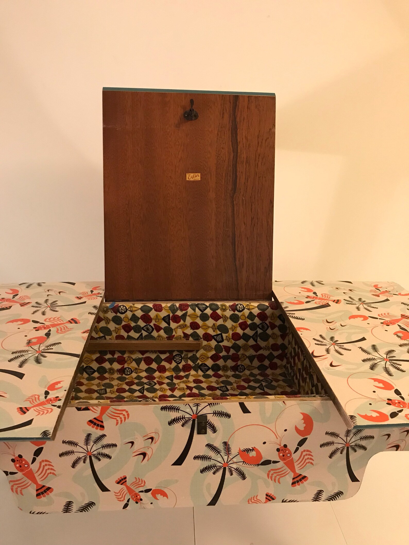 SOLD Original 50's Sewing Box Table Dansette Legs Refurbished Etsy