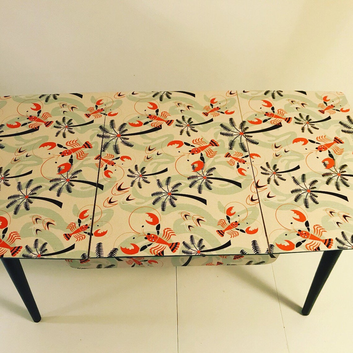 SOLD Original 50's Sewing Box Table Dansette Legs Refurbished Etsy