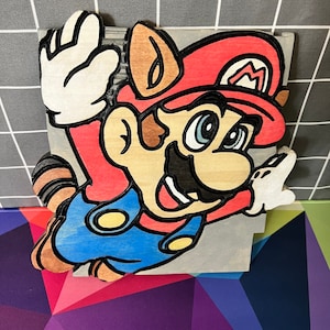 Super leaf Mario on Oversized Cartridge.
