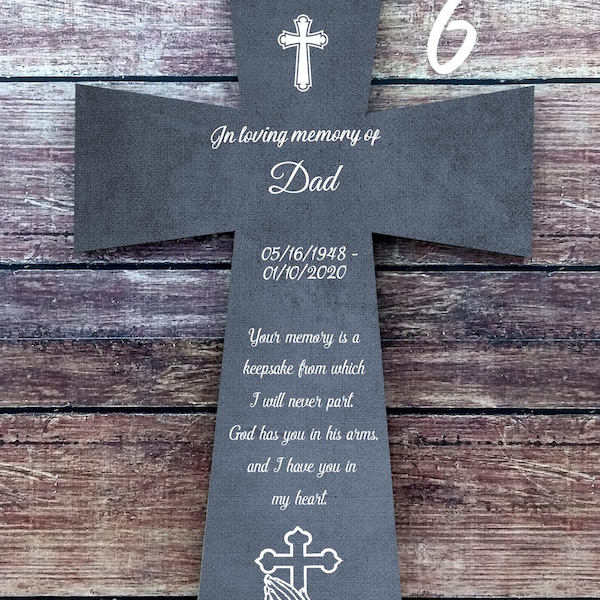 Dad Memorial Cross: Sympathy Gift, Remembrance Sign