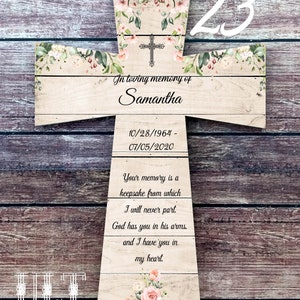 Memorial gift sister Loss of sister Sympathy gift for sister In memory of  Remembrance Bereavement Grieving Sister memorial cross Keepsake