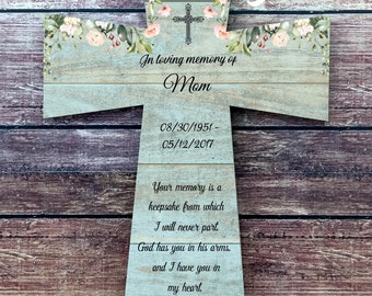 Mom Memorial Cross: Personalized Remembrance Gift