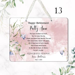 Ruhestand Geschenke für Frau Wildblumen Ruhestand Geschenke Ruhestand für ihren Kollegen Ruhestand Personalisiertes Holzschild Ruhestand
