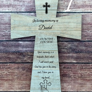 Memorial gift for loss of Brother Remembrance gift Brother Sympathy Bereavement Brother Condolence Memorial cross for Brother Grief Keepsake