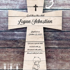 Baptism gift Boy Personalized baptism gift Christening gift Boy Baptism cross Baptism for Godson Son baptism Nephew christening Baby boy