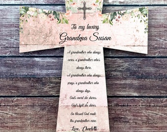 Gepersonaliseerd trouwkruis voor oma, bloemencadeau voor oma (DDP verzending)