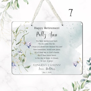 Ruhestand Geschenke für Frau Wildblumen Ruhestand Geschenke Ruhestand für ihren Kollegen Ruhestand Personalisiertes Holzschild Ruhestand