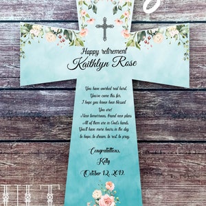 Ruhestand Geschenk für Frau Ruhestand Geschenke Ruhestand Segen Ruhestand Kreuz Coworker Ruhestand Personalisiertes Ruhestand Ruhestand Zeichen