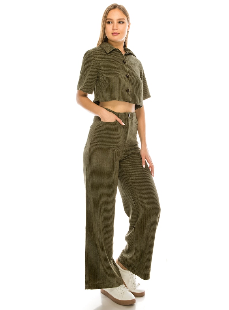 Over Kleshas Women Corduroy TOP and Bottom Set. A Etsy