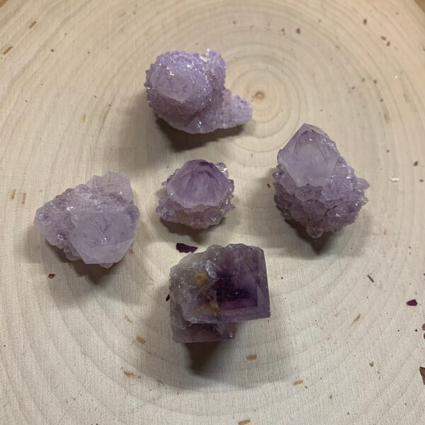 Mini Spirit Quartz Clusters 1” - Pink/Purple Druzy Crystal - Healing Stones