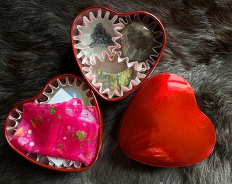 Valentine’s Crystal Box - Heart Shaped Crystal Tin