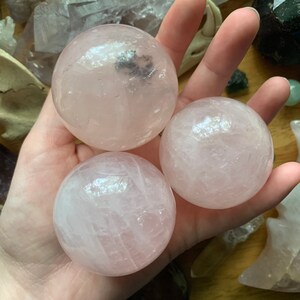 Rose Quartz Spheres - 1.5”-2” - Crystal Ball - Stone Sphere - Pink Crystal - Healing Stones