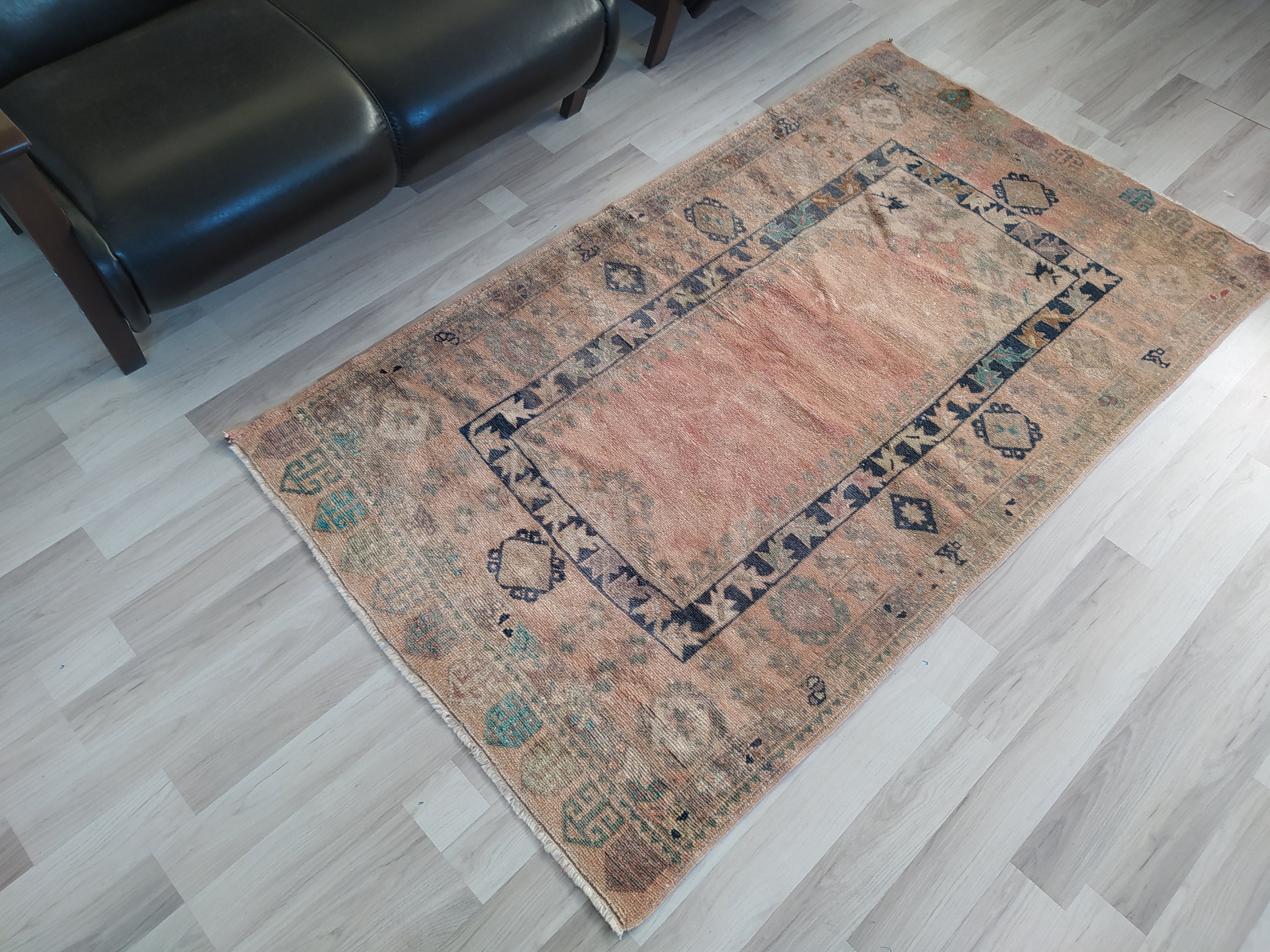 Peach Vintage Rug Soft wool rugs 8x10 Turkish Rug 8x10 Etsy