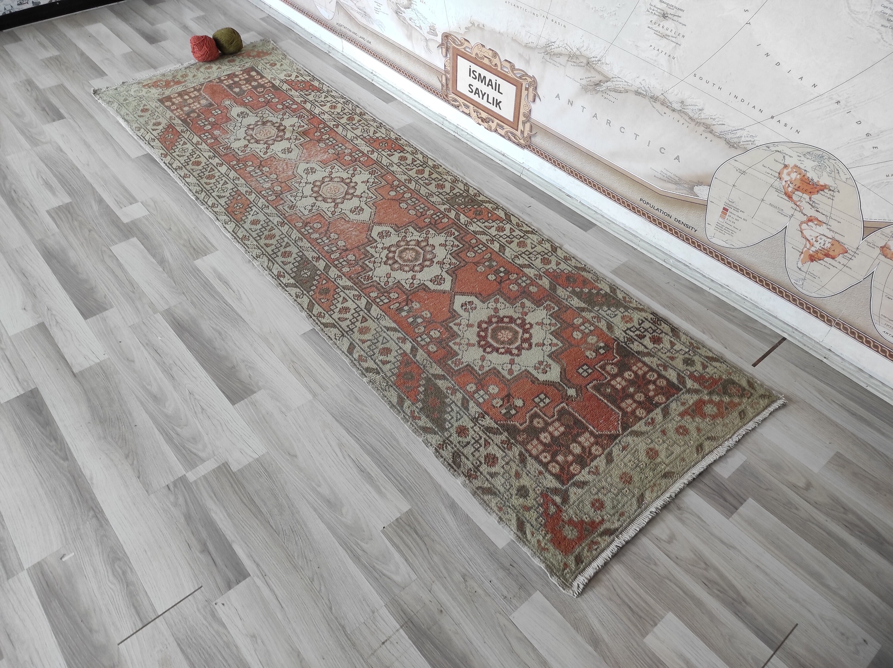 Vintage Turkish Kitchen Runner Vintage Rugs Oriental Etsy